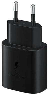 מטען מקורי סמסונג super fast charger + כבל type c - צבע שחור