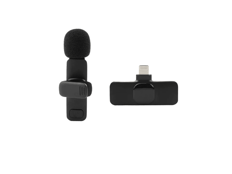 מיקרופון אלחוטי למכשירי אייפון ואנדרואיד | עם משתיק רעשי רקע - מצויין ליוצרי תוכן