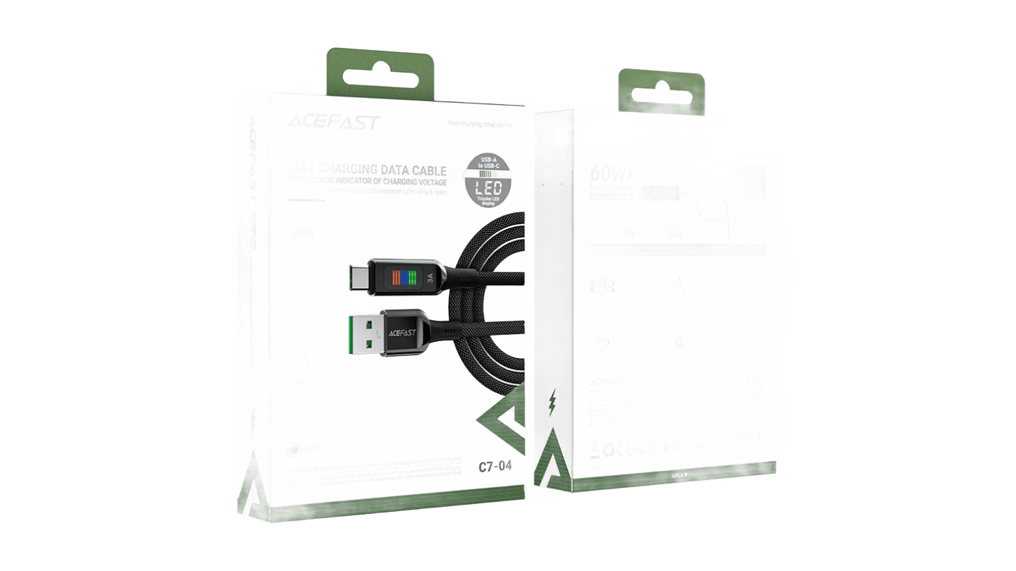 AceFast C7-04 |  כבל טעינה מהירה USB  ל Type C 60W