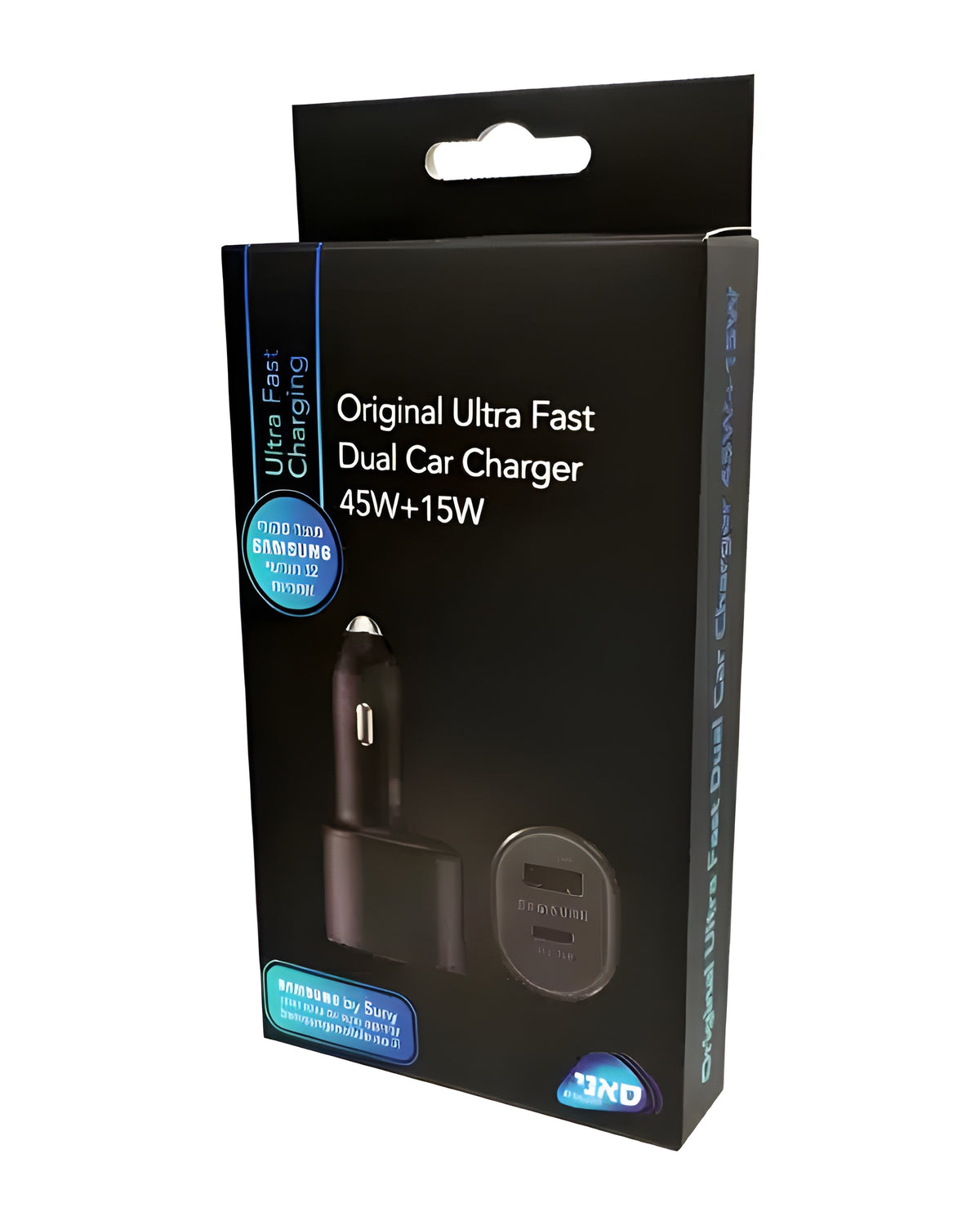 מטען לרכב USB-C 45W Samsung שחור | יבואן רשמי