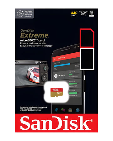 כרטיס זיכרון SanDisk Extreme MicroSD 4K