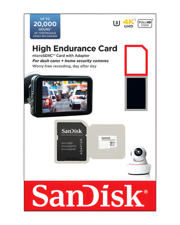 כרטיס זיכרון SanDisk High Endurance MicroSD עם מתאם