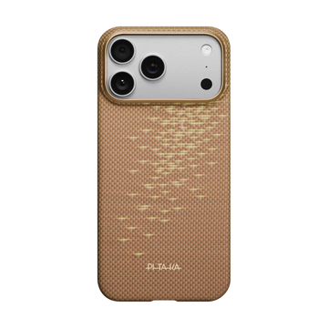 Glints of Gold Edge Case | iPhone 17 Pro - כיסוי קרבון פיטאקה | Golden Glint (PitaTap™)