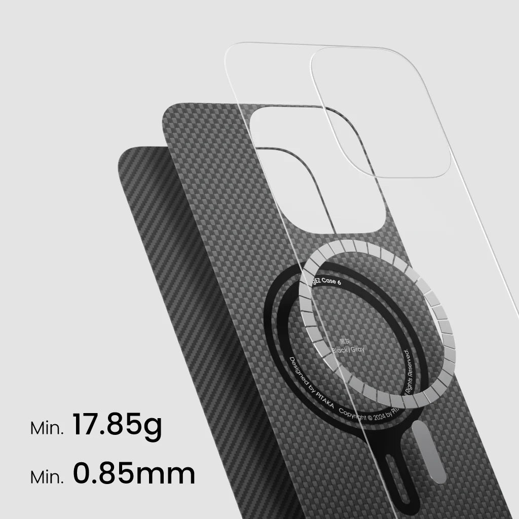 מגן הקרבון הדק והקל בעולם | PITAKA - פיטאקה - Iphone 16 Pro Max - Ultra Black