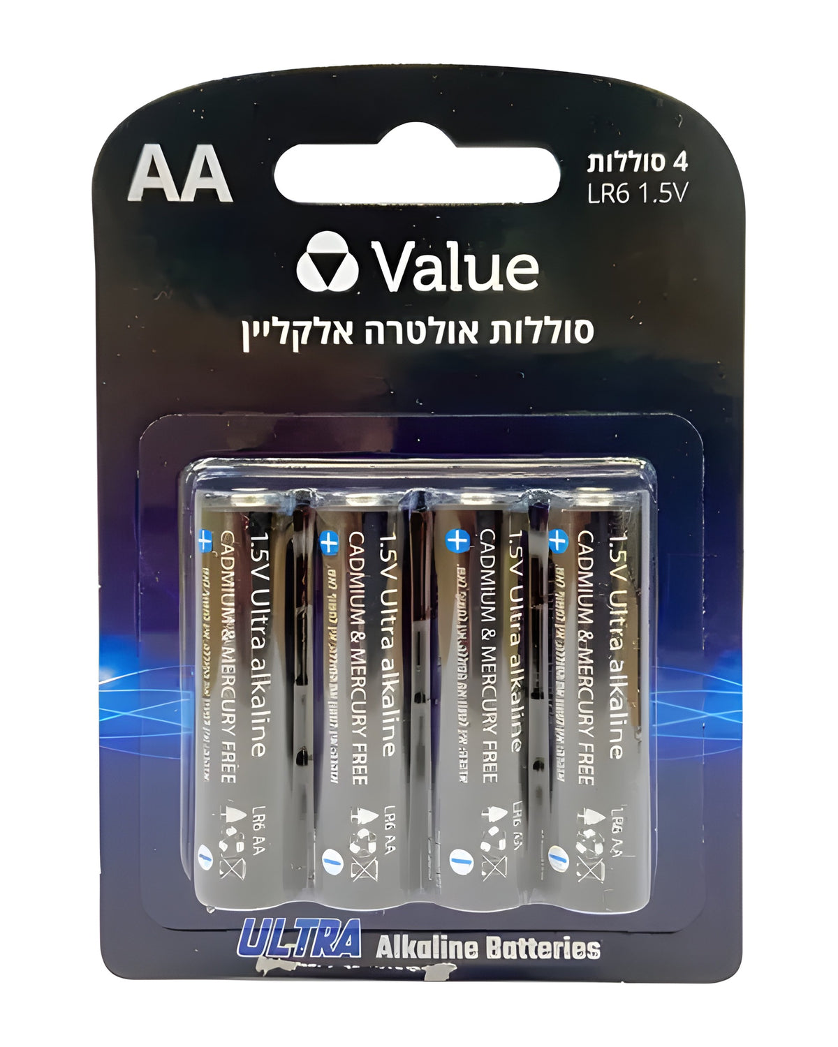 רביעיית סוללות אולטרה אלקליין AA LR6 1.5V Value
