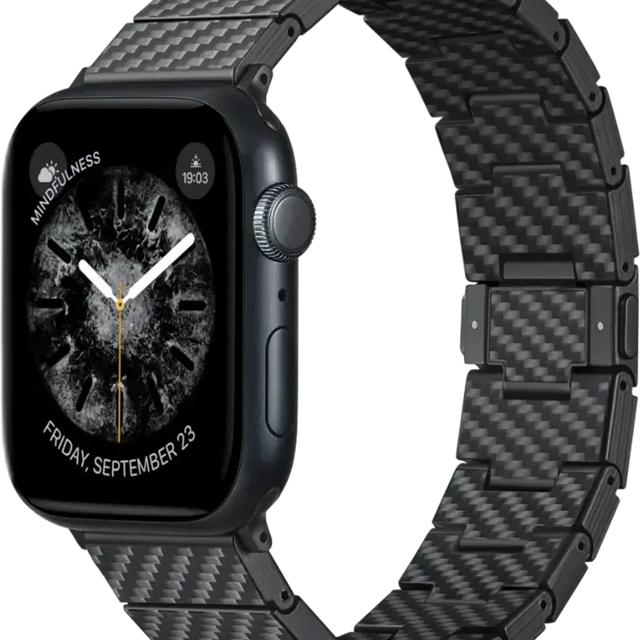 Pitaka Apple Watch BAND - Carbon Fiber Black/Grey | רצועת שעון קרבון פיטאקה