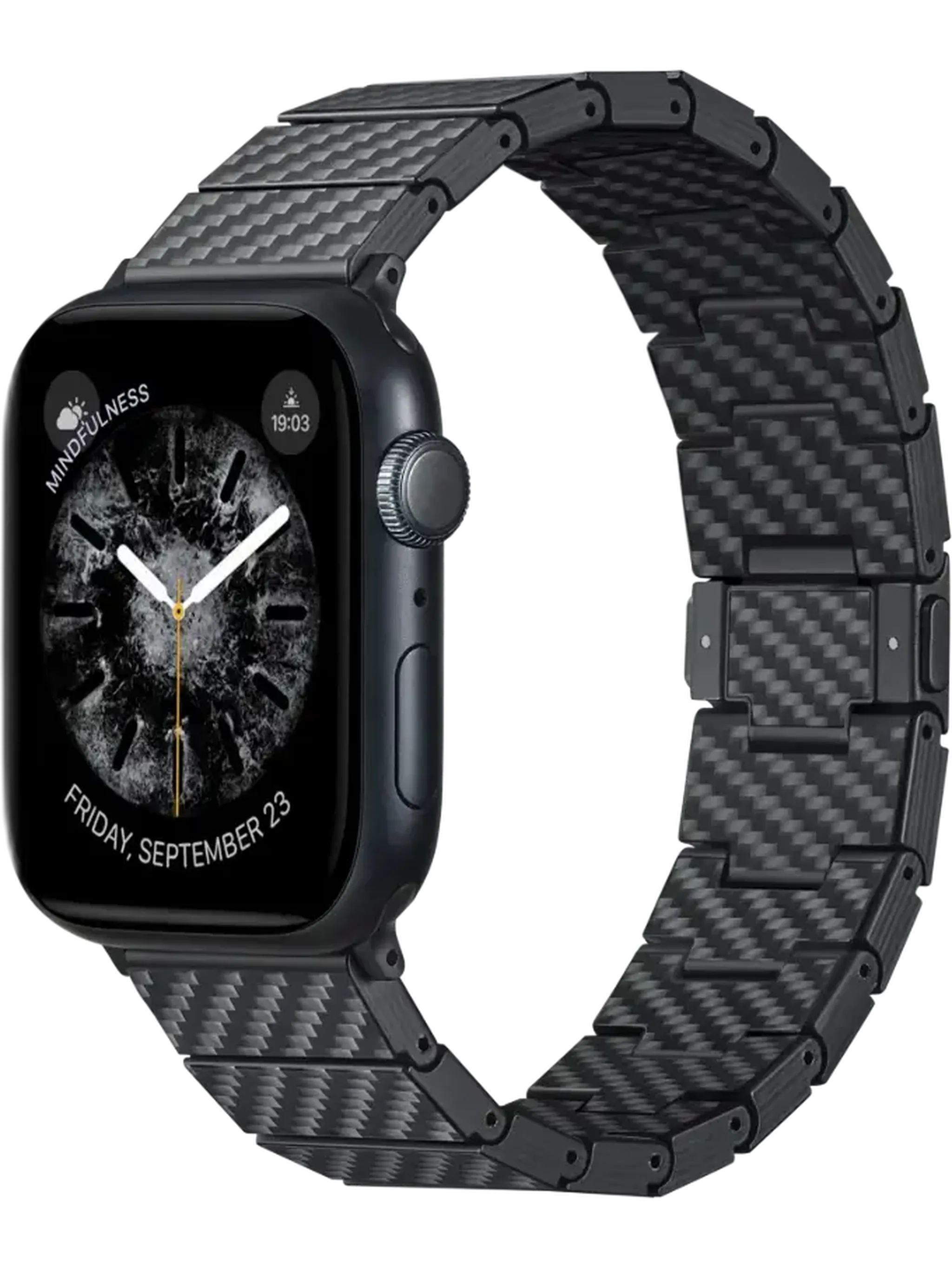 Pitaka Apple Watch BAND - Carbon Fiber Black/Grey | רצועת שעון קרבון פיטאקה