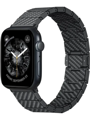 Pitaka Apple Watch BAND - Carbon Fiber Black/Grey | רצועת שעון קרבון פיטאקה