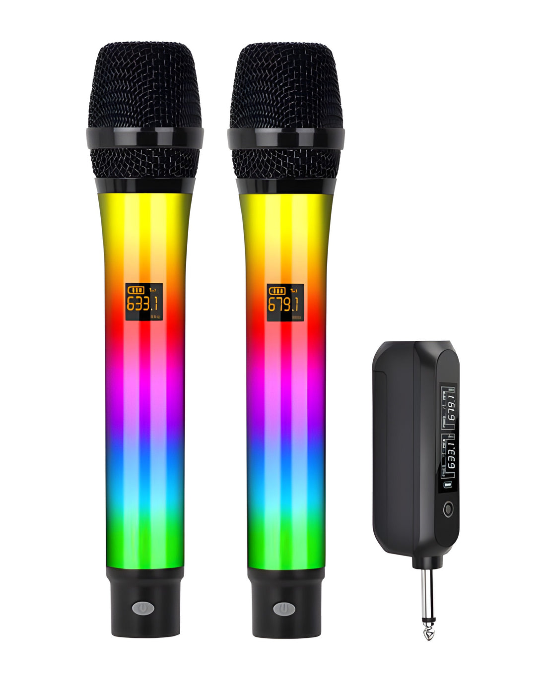 זוג מיקרופונים אלחוטיים RGB