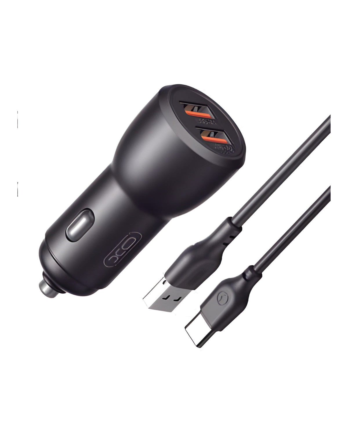 מטען רכב XO-CC55 QC 18W + USB 12W עם כבל USB ל-Type-C