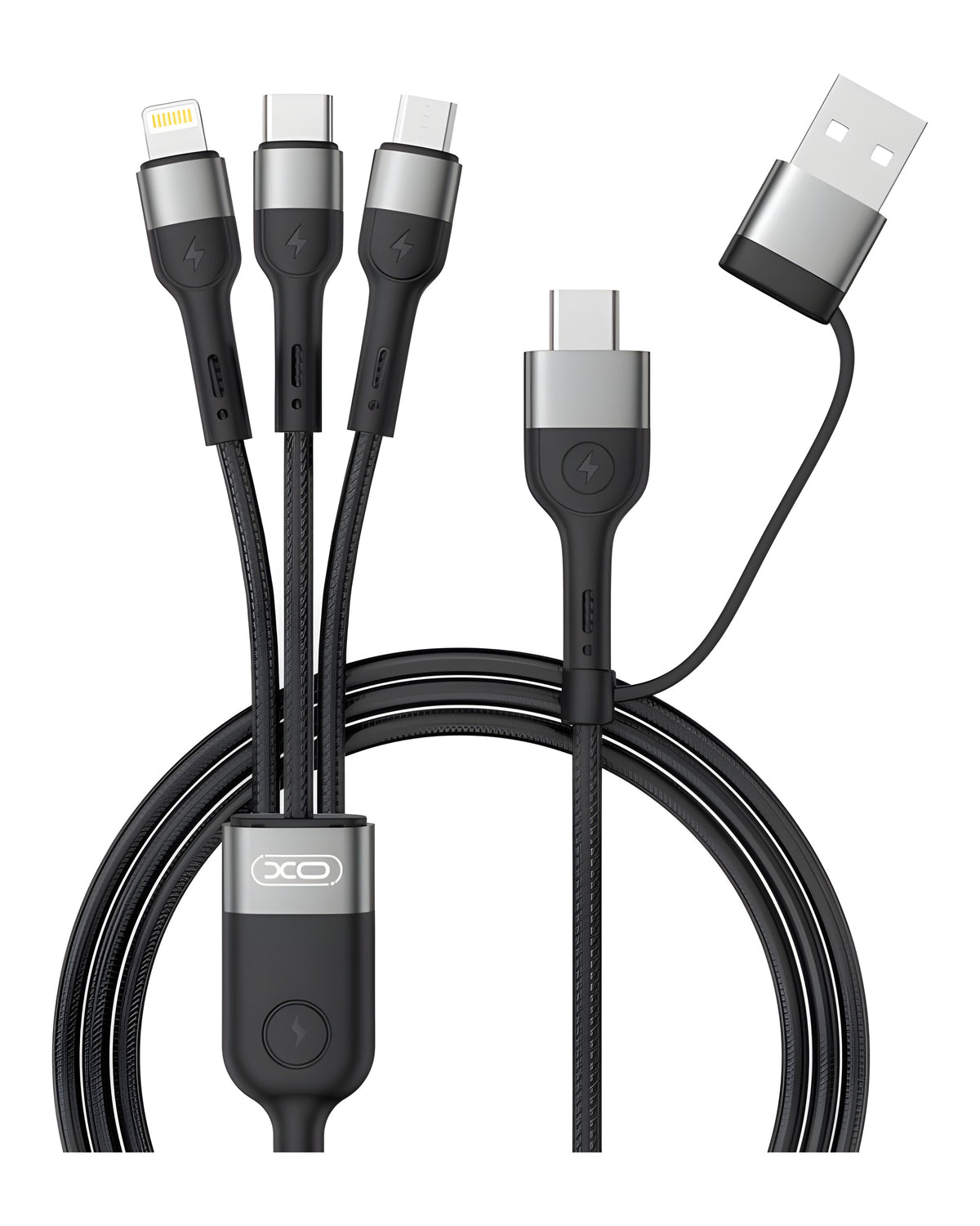 כבל טעינה 2 ב-3 XO NB-254 60W Lightning USB-C